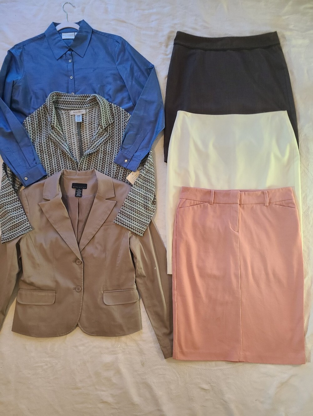 Lot × 6 Office Work Blazer Pencil Skirt Suit Set Jacket Tailored Bundle Bloues